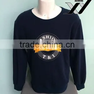 Royal Blue Fashion New Design Long Sleeve Men Hoodie Sweatshirt Without Hood Silk Screen Printing thumbnail-1
