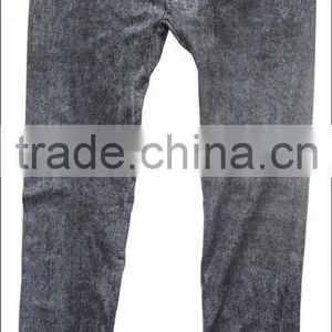 Printed Denim Style Ladies Long Leg Panty thumbnail-1