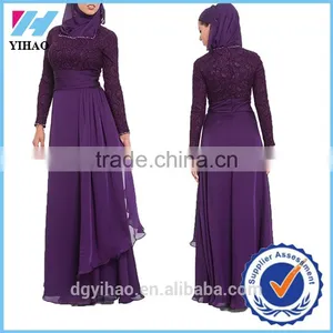 OEM China Supplier Abaya Latest Design Long Sleeve Islamic Muslim Dress Womens Abaya Dress Fashion Design 2016 Design thumbnail-1