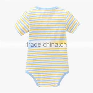2017 Summer New Born Baby Rompers Stripe Animals Pattern Kids Infants One-piece Jumpsuit thumbnail-2