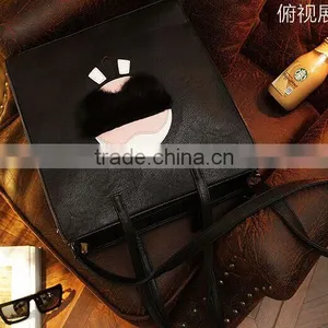 2015 Fashion Black Charming Bowling Lady Hand Bag thumbnail-3