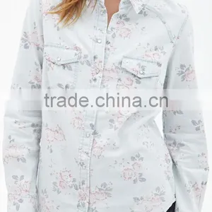 Collared Floral Print Shirt 100% Cotton Chest Pocket thumbnail-1