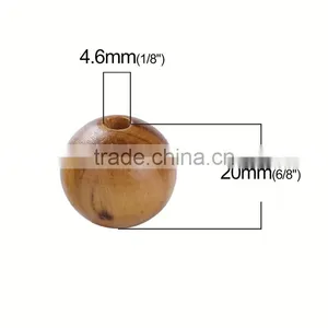 Low Price Brown Stripe Pattern Pine Wood Spacer Beads thumbnail-2