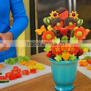 Eco-friendly Plastic Decorative Fruit Cutters Shape Cutter Slicer Cutter Veggie Food Kitchen Accessories Cooking Tools KC1360 thumbnail-2