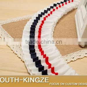 7.5 cm Lace Gament Chiffon Three Layers Ruffle Colors Embroidery Lace Trim Ribbon thumbnail-3