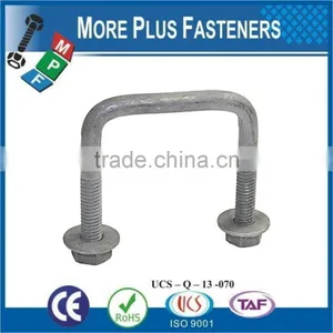 Made In Taiwan Gibraltar Black Phosphate Zinc Plated Square Bend U Bolt thumbnail-3