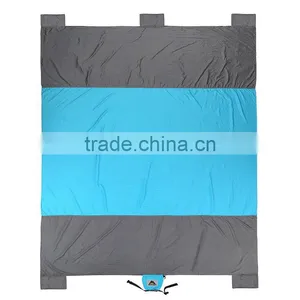 Parachute Nylon Waterproof & Sandproof Ripstop Ultra Light Big & Compact Beach Mat thumbnail-3