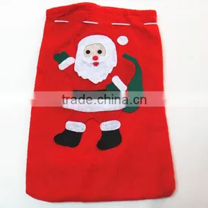 Santa Claus Christmas Drawstring Felt Bag thumbnail-3