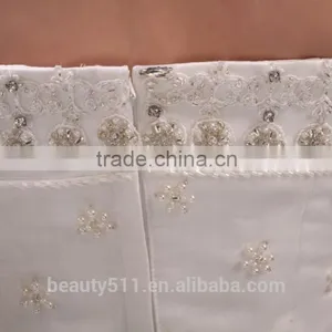 A-Line Strapless Long Trailing Bead And Ruffle Wedding Dress Bridal Gown AS00101 thumbnail-4
