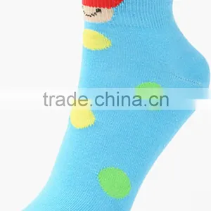 Pretty Polka Dot Smile Style Women Cotton Socks thumbnail-2