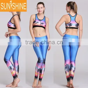 Hot Selling Gym Clothes Polyester Spandex Women Sets Yoga thumbnail-5
