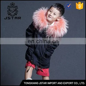 Winter Best Warm 100% Cotton Kids Fur Hood Parka Jacket thumbnail-5