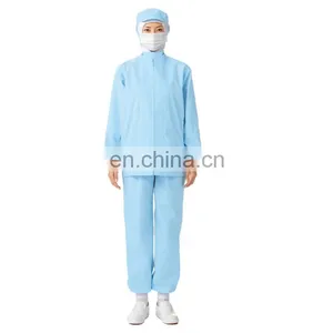 Blue 100%Polyester Uniform for Food Industry thumbnail-1