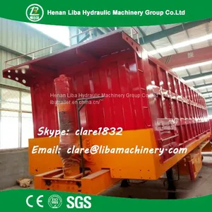 LIBA Rear Dump Trailer Cheap Price 3 Axle Factory Supply 50 Ton Rear Tipper Trailer thumbnail-2