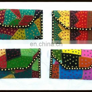 2014 Women New Envelope Jogi Patch Work Handmade Clutch Bags, Factory Price Ladies Multi Color Indian Vintage Embroidered Clutch thumbnail-1