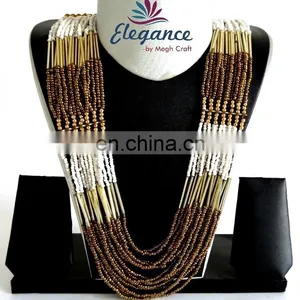 Wholesale India Handmade Jewelry-modern Tribal Beaded Necklace Jewelry-beaded Jewelry-party Wear Jewellery-beach Wear Jewelry thumbnail-2