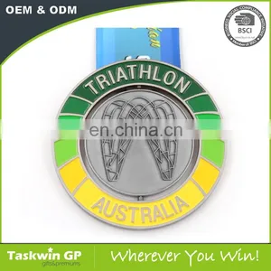 Custom Shape Medals With Soft Enamel Proess , Sublimation Printing Ribbon thumbnail-2
