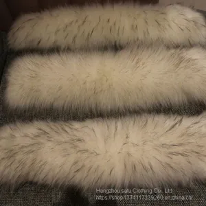 Clothes Fur Collar Artificial Fur Fox Fur Raccoon Dog Fur Down Coat Coat Fur Collar Cap Strip thumbnail-3