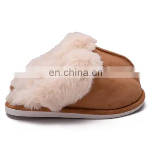 Waterproof Comfy Faux Fur Womens Unisex Scuff Memory Foam Slip On Anti-Skid Sole Warm Cotton House Slipper thumbnail-3