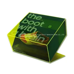Luxury Sneaker Plexiglass Box Rotating 100% Clear Color Acrylic Shoe Case Display Stand25287 thumbnail-1