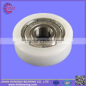 China Nylon Small Deep Groove Ball Bearings Roller Plastic Pulley Wheels With Bearings for Door Windows thumbnail-1