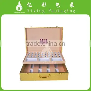 Fancy Design Gold Leather Wooden Box for Cosmetic thumbnail-1