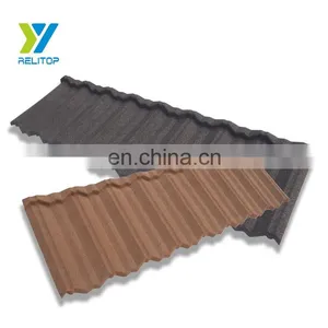 Galvanized Steel Building Material Coloful Stone Coated Metal Roof Tile thumbnail-2