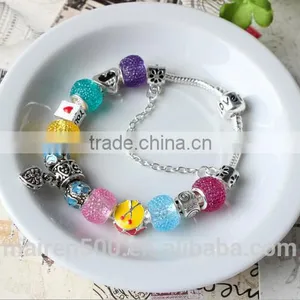 TG19 Bead Bracelet Wholesale Bracelet China Love Charm 2015 Popular Silver Handmade Glass Bead Bracelet thumbnail-4