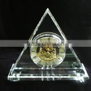 Table Skeleton Clock Crystal Mechanical Table Clock thumbnail-1