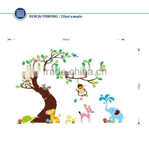 High Quality New DIY Home Decor Flower Elves Animals Wall Stickers thumbnail-1
