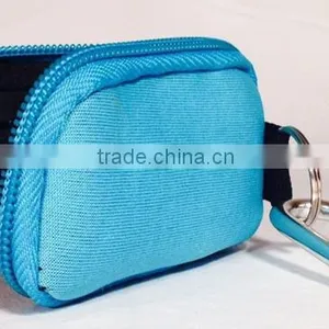 Custom Blue Canvas Essential Oil Key Chain Case Bag, Professional Neoprene Essential Oil Key Chain Travel Case Holder thumbnail-3