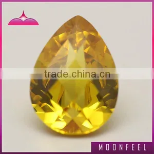 Pear Cut cz Faceted Golden Stone Gems thumbnail-1