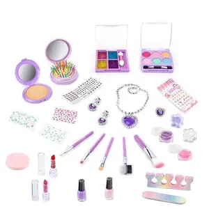Popular Kids Cosmetics Makeup Set Include Kids Nail Polish Children Eyeshadow Pretend Cosmetic Toys for Kids Girls Beauty Set thumbnail-3