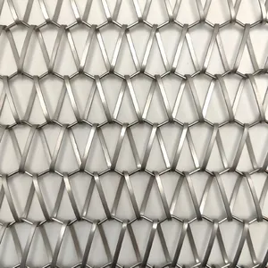 Decorative Stainless Steel Metal Coil Drapery Metal Wire Mesh Chain Spiral Curtain Mesh for Partition thumbnail-2