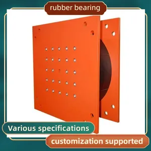 PTFE Sliding Rubber Bridge Bearing Low Friction Elastomeric Support Bearing for Long Span Bridge thumbnail-4