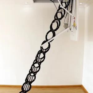Electric Folding Attic Ladder Ceiling Mounted Loft Staris With Hatch Door thumbnail-4