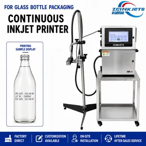 Glass Bottle Coding Machine for Beverage Food and Cosmetic Packaging Date Lot Number Printing thumbnail-1