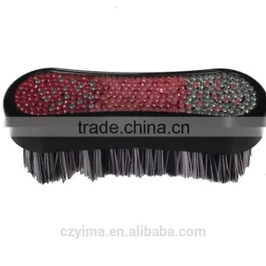 Hot! Bling Horse Face Brush With Pink Gradient Pattern/rhinestone thumbnail-1