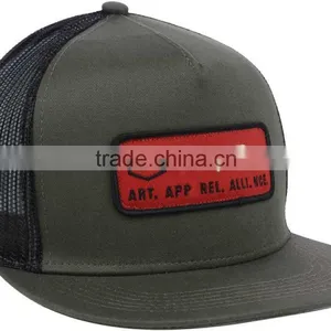 High Quality Trucker Cap Customized 5 Panel 2d Embroidery Patch Mesh Snapback Hat thumbnail-3