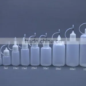 3ml 5ml 10ml 15ml 20ml 30ml 50ml 60ml 100ml LDPE e Liquid Bottles With Long Metal Pin and Silicon Cover thumbnail-1