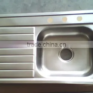 80x50cm XAL8050ER Stainless Steel Kitchen Sink Single Bowl Brushed Finish South America thumbnail-1