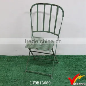 Rustic Paints Antique Metal Folding Chair Supplier thumbnail-1