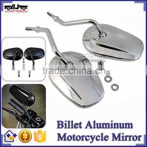BJ-RM-062 New Style Universal Billet Aluminum Chrome Rearview Mirror Motorcycle for Harley Sportster 883 thumbnail-1