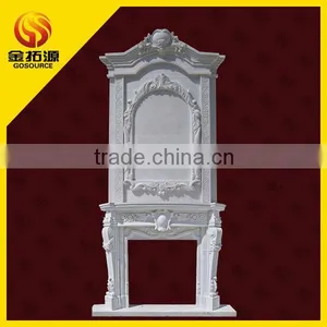 Cheap Modern Marble Fireplace Design thumbnail-1