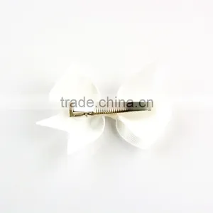 Grosgrain Ribbon Silk Bow With Hair Clips in 27colors - Cheap Children Girl Hair Accessories Handmade Bowknots thumbnail-2