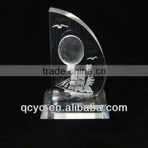 China Hot Sale Sail Shape Acrylic Cube Awards thumbnail-1
