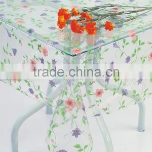 PVC Transparent One Side Printed Tablecloth Wedding /outdoor Use thumbnail-1
