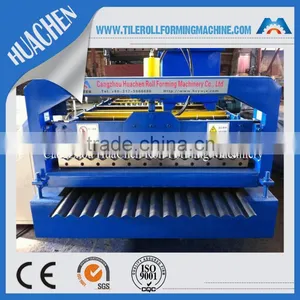 CNC Corrugated Profile Zinc Roofing Roll Forming Machine China Supplier thumbnail-1