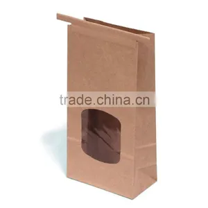 Brown Kraft Tin Tie Bag With Window thumbnail-1