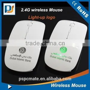 Advertising 2.4G Flat Wireless Mouse With Laser Light-up LOGO thumbnail-4
